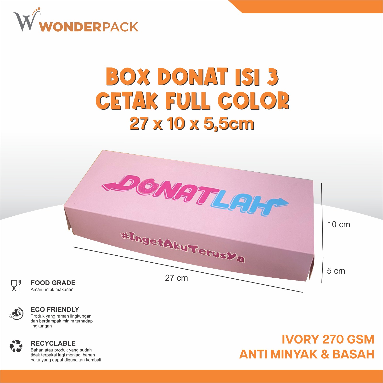 BOX DONAT IVORY (ISI 3)