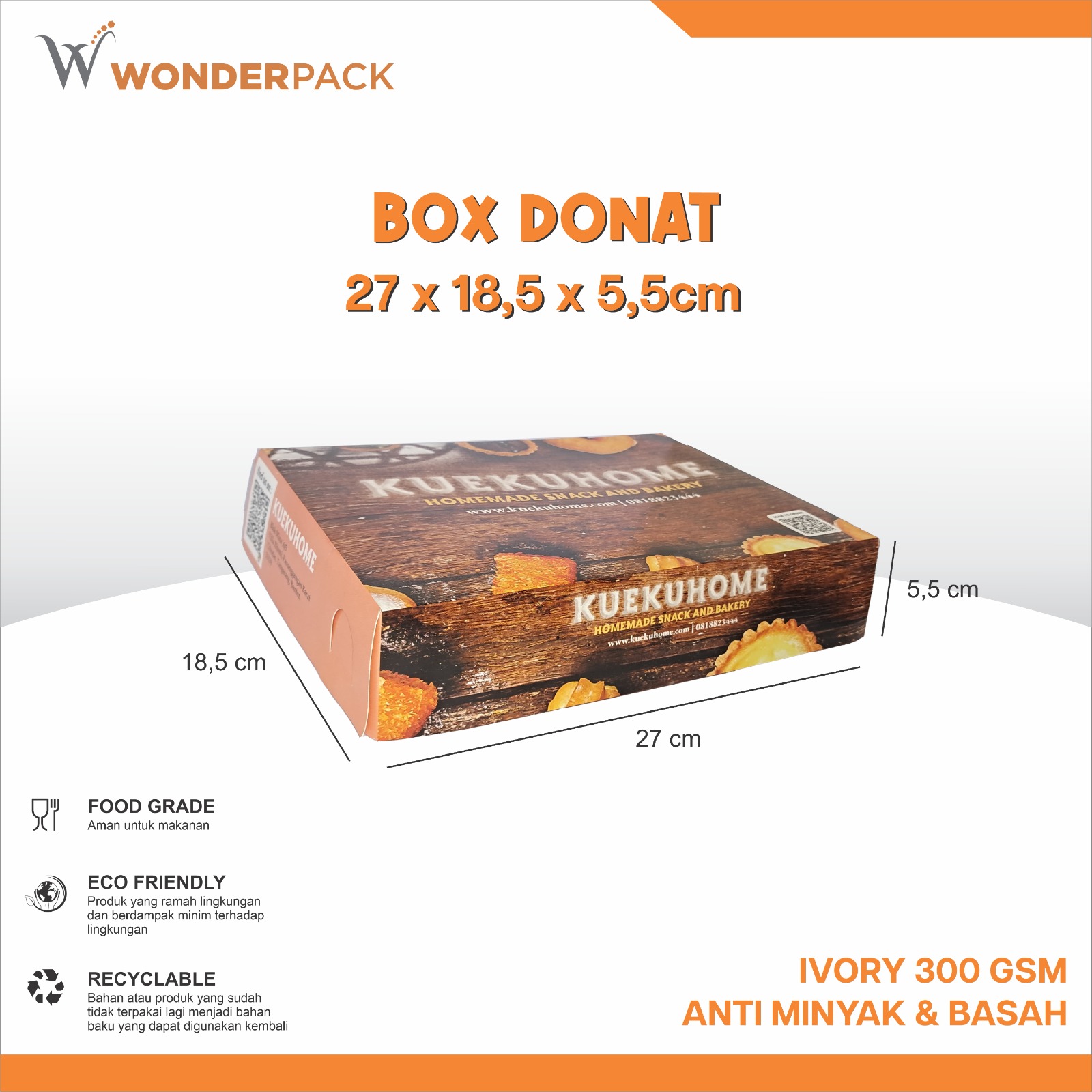 BOX DONAT IVORY (ISI 6)